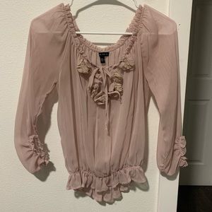 Sheer off the shoulder top